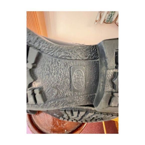 Vintage Pajar Black Leather Boots Genuine Shearling Lining Sz 10 Men's - Picture 13 of 16